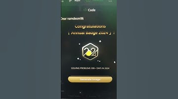 Annual Badge 2024 leetcode #leetcode #coding #badge #consistency