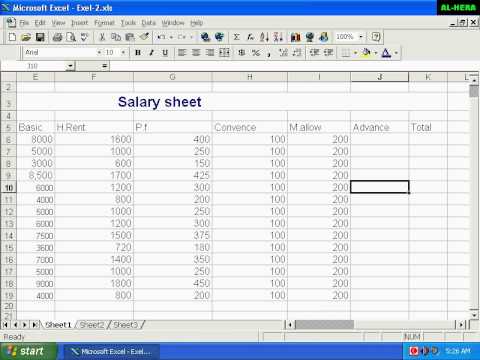 how to make a salary sheet for your company youtube sheet company