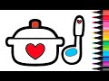 Bolalar uchun rasm chizish | Draw a kitchen set for kids | | Рисование кухонный гарнитур для детей