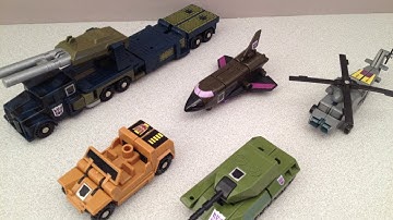 TRANSFORMERS G1 COMBATICONS AND BRUTICUS VIDEO TOY REVIEW