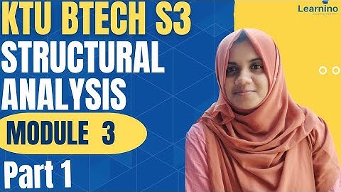 S3 Structural Analysis MODULE 3 PART 1 Introduction to force method of analysis static indeterminacy
