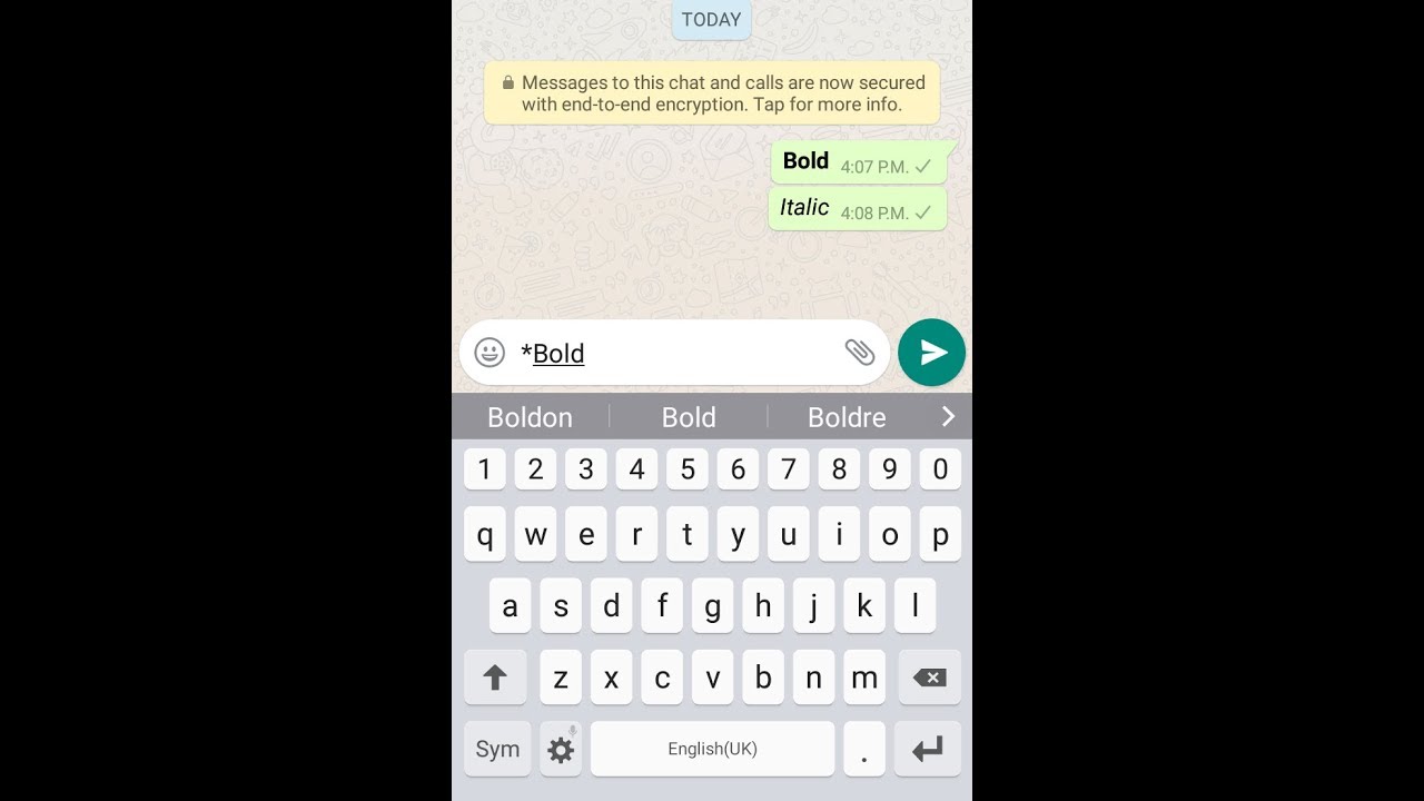 How to Bold,Italic,Underline text in Whatsapp watch ...