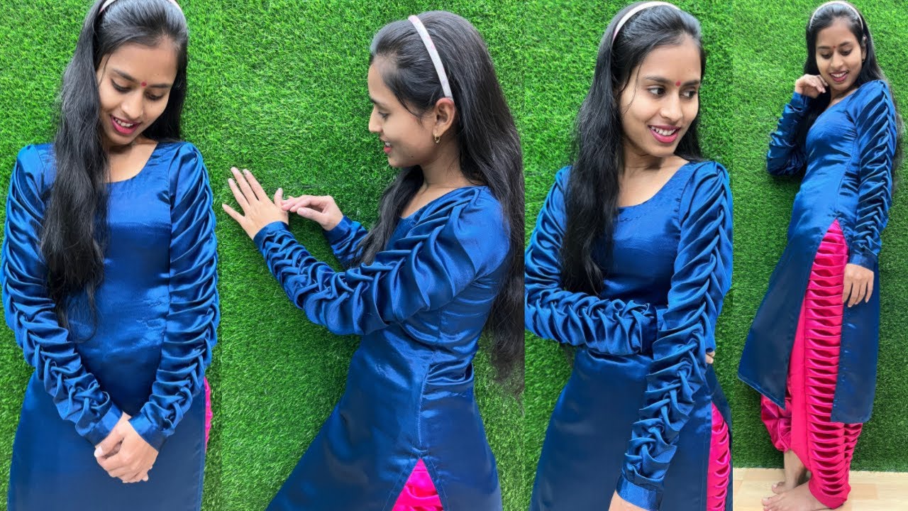 All 🆕 winter special Lahriya sleeves design kurti cutting and stitching.#sleevesdesign2024