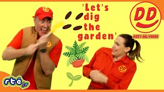 Dizzy Deliveries | Let's Lámh Sign! | Learn to Say 'Let's Dig the GARDEN' 🪴 |@RTEjrOfficial