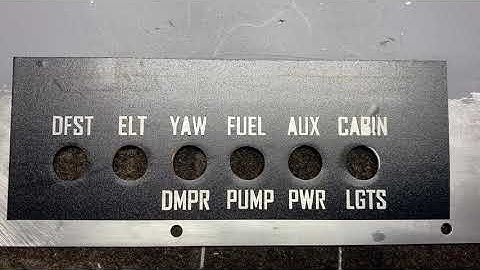 Vans RV 10 - Panel Graphics... Airplane Build meets CRICUT