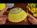 Super Easy🥰 How to make an eye-catching crochet home ornament? How to knit pots and small bag .