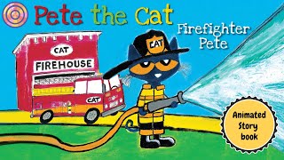 Pete the Cat Firefighter Pete | Fan's animated Book | read aloud screenshot 4