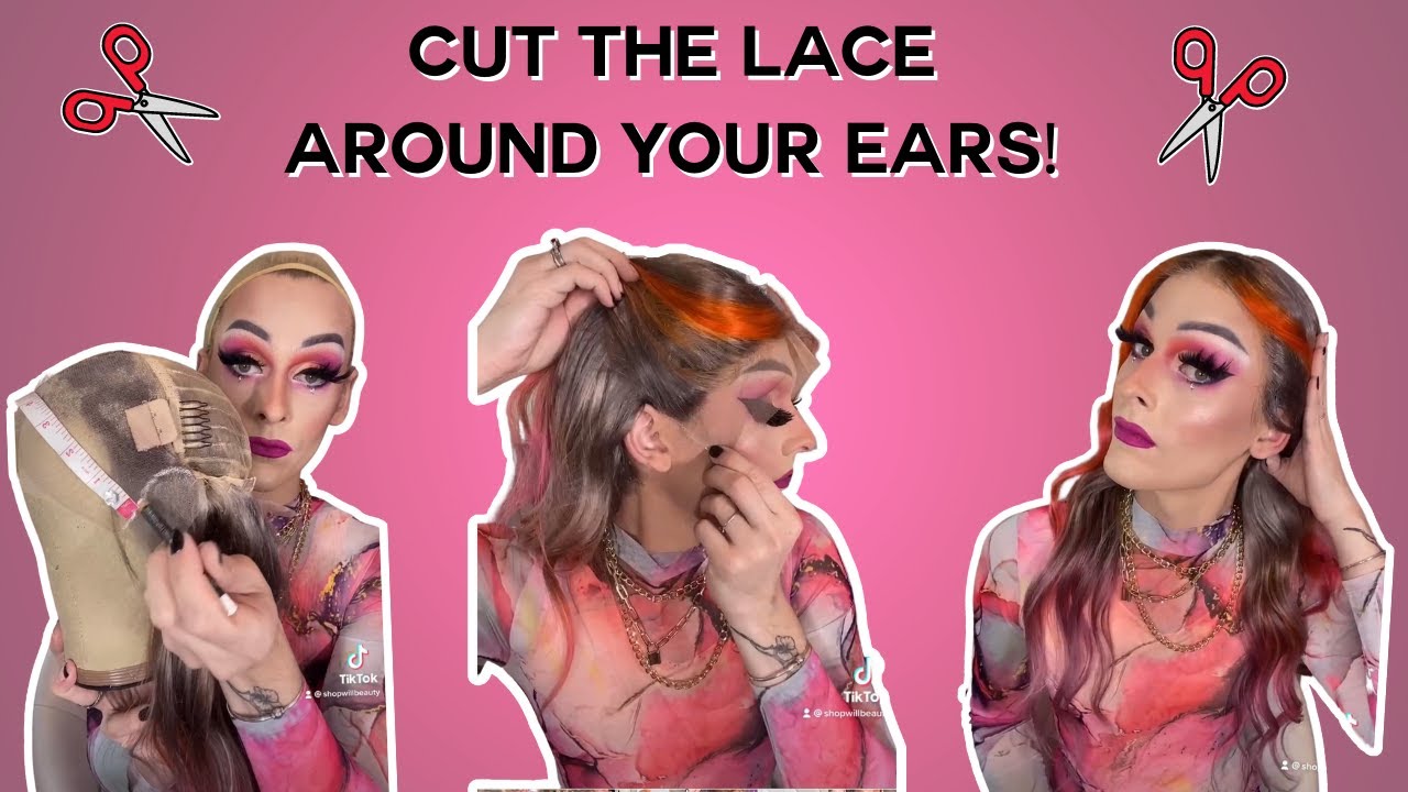 CUT THE LACE AROUND YOUR EARS!  Cutting & Customizing your Lace Front  Human Hair Wig 