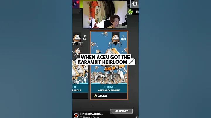 When Aceu Got The Karambit Heirloom 🗡️ #shorts #aceu #apexlegends