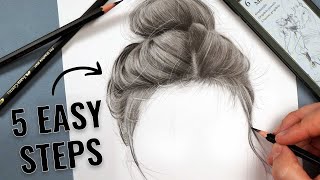 The ULTIMATE GUIDE To Drawing Hair With Graphite Pencils | 5 Easy Steps