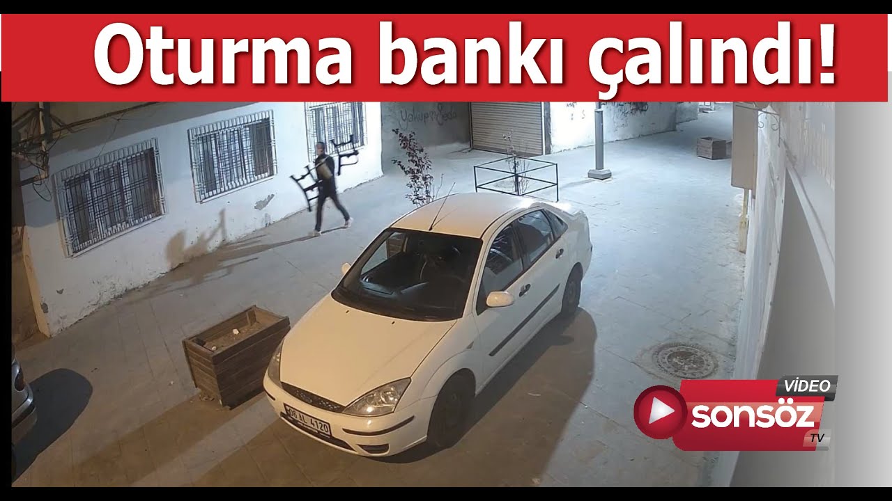 Oturma bankı &ccedil;alındı!