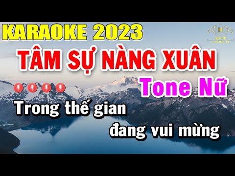 Tâm Sự Nàng Xuân Karaoke Tone Nữ Nhạc Sống | Beat Mới Dễ Hát Âm Thanh Chuẩn | Trọng Hiếu