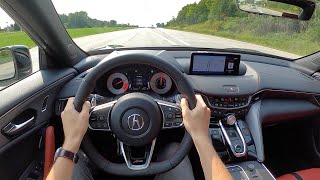 2021 Acura TLX A-Spec SH-AWD - POV Test Drive (Binaural Audio) видео