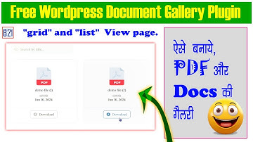 Free Wordpress Document Gallery Plugin | Display PDF, excal, word file in Gallary | Gallery in WP