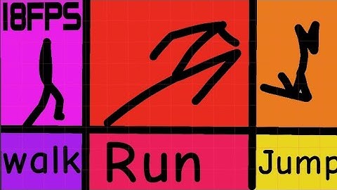 Walk,Run,Jump animation test 18pfps