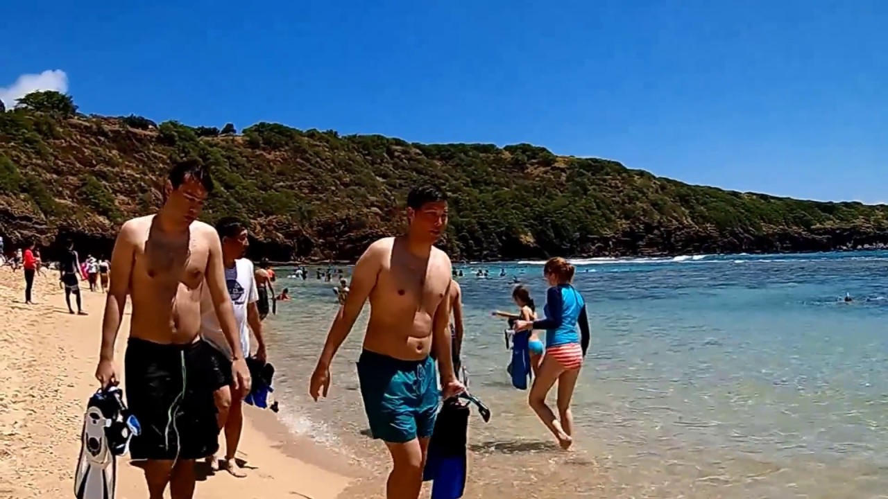 snorkeling in boracay Best Snorkeling Spot on Oahu, Hanauma Bay, Walking Along Beach with HD Camera, Honolulu, Hawaii