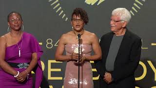 Rosalynde Leblanc Accepts The Peabody For Can You Bring It: Bill T. Jones And D - Man In The Waters