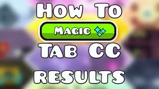 How To Magic Tab CC results