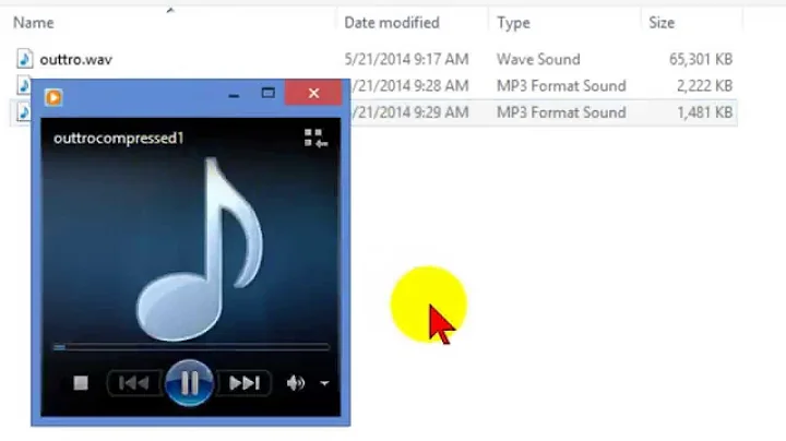 Compress audio file to reduce file size and optimize for web