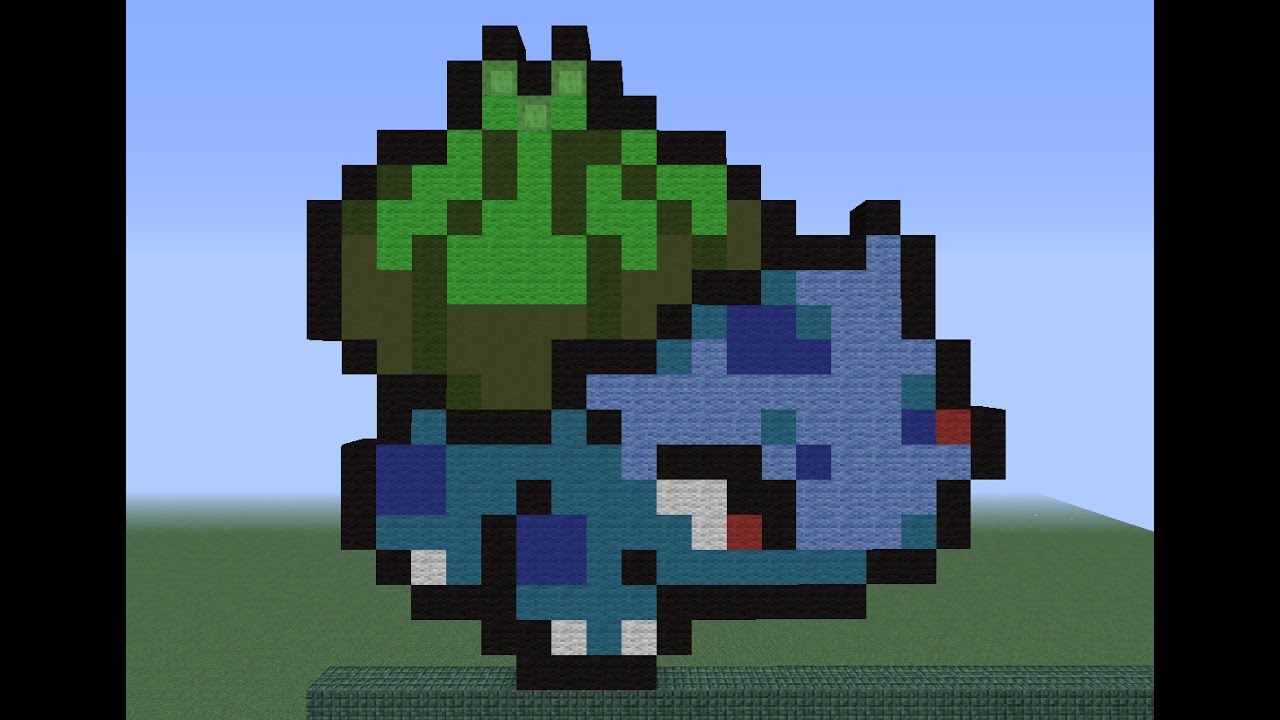 Pokémon Tuto Minecraft Pixel-Art Bulbizarre "001/802 ...