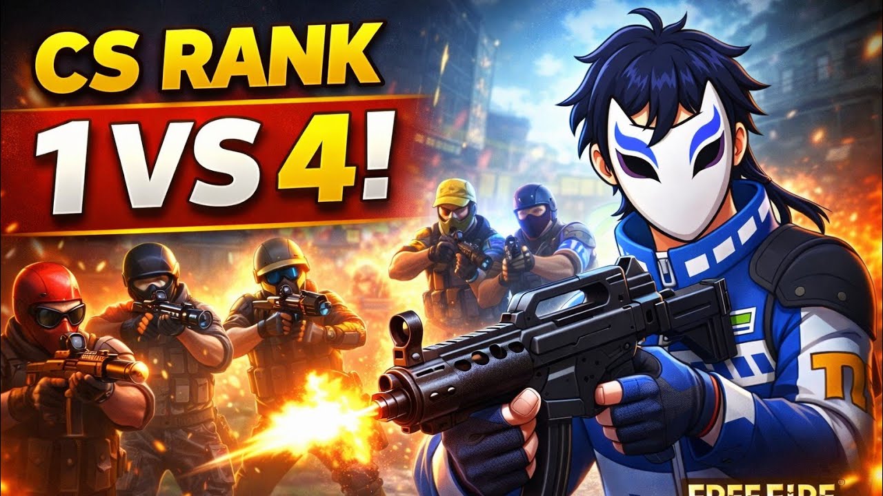 Max Cs ☠️free fire max CS rank 1vs4 ump in game play 🥶 - YouTube