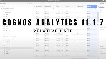 RELATIVE DATE IN IBM Cognos Analytics - How to use Version 11.1.7