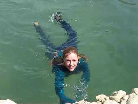 Wetlook Jeans at the Beach