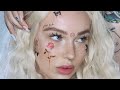 the worst lashes ever, plus face tats & faux freckles / makeup tutorial