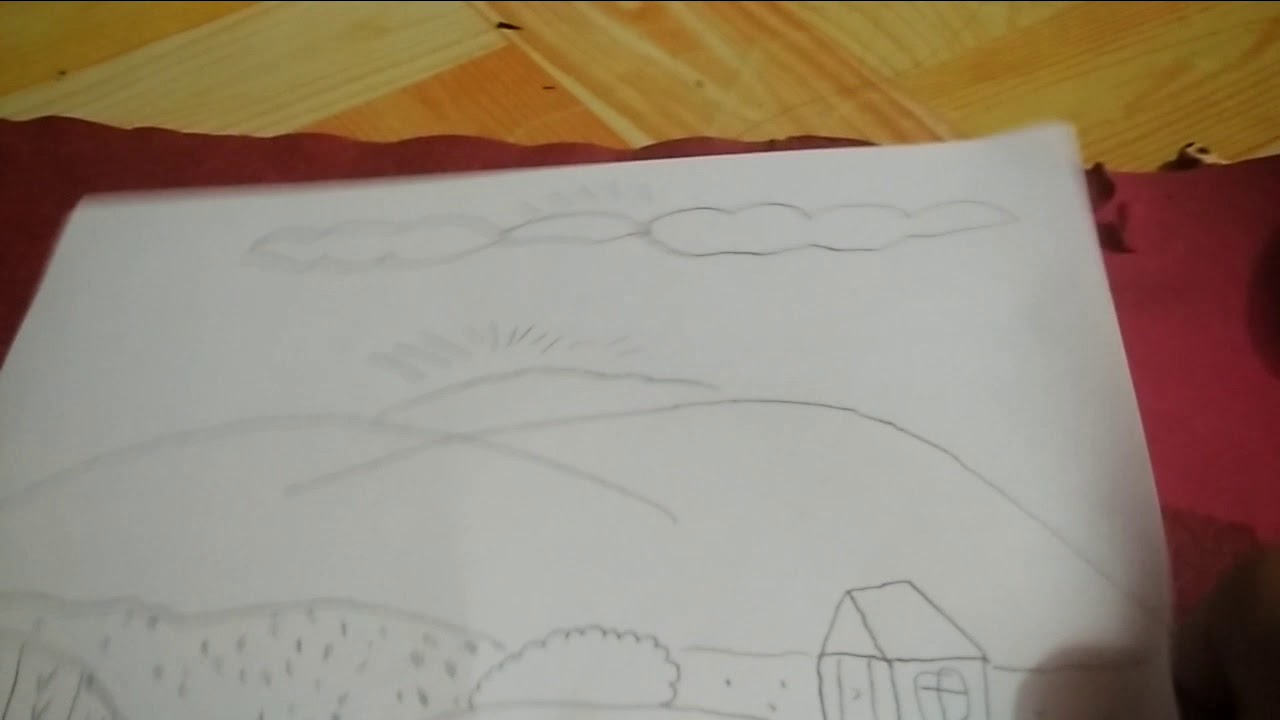 Menggambar pemandangan 