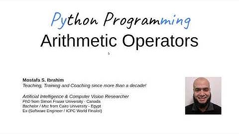 Operators - 1 Arithmetic Operators (Arabic)