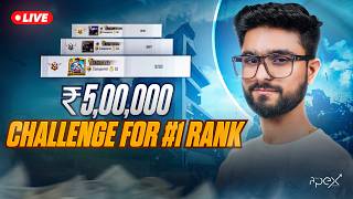 5 LAKH INR CHALLENGE | CONQUEROR RANK PUSH TO #1 | @LoLzZzGaming