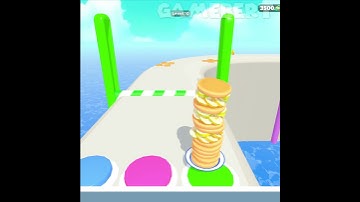 Pancake Run 4K 🥞😘🏃🏼‍♀️ All Levels Walkthrough Mobile Gameplay iOS,Android Max Level Part 16 #shorts