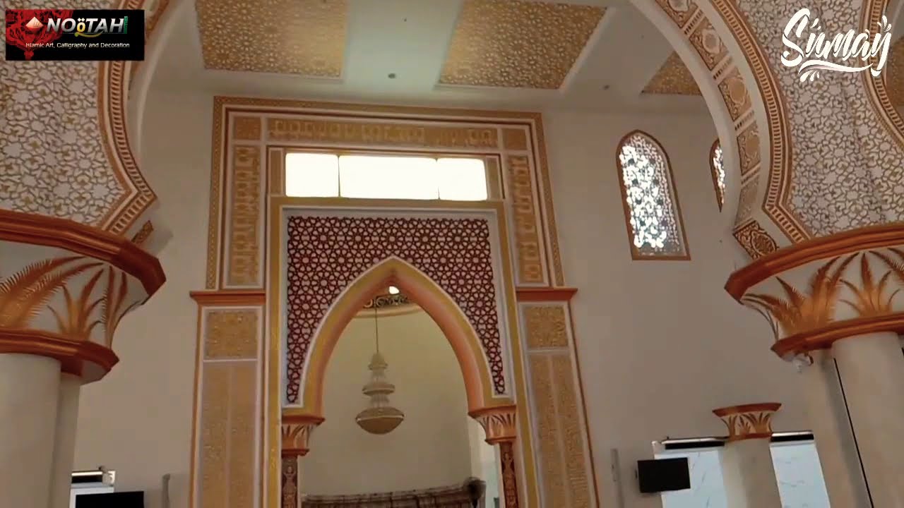 Megahnya Dekorasi Kaligrafi Masjid Grand Wisata Bekasi
