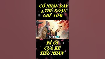 Cổ Nhân Dạy: 4 Thủ Đoạn Bỉ Ổi Của Kẻ Tiểu Nhân Và Cách Ứng Phó Khôn Ngoan #daolyconhan