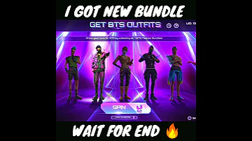 I Got New BTS Bundle 😍 Free Fire BTS outfit ☺️ Free Fire New Event 😀 Wait For End 🔥 #shorts