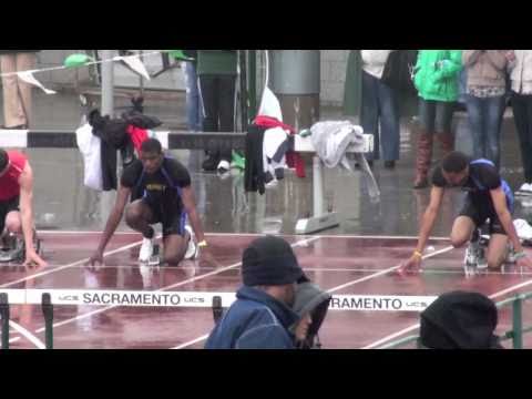 Davon Wilson and Aubry Conley 110HH at Sac State H...