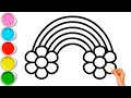 How to draw a rainbow 🌈 drawing,strawberry 🍓umbrella and flower 🌺 drawing,easy drawing for beginners