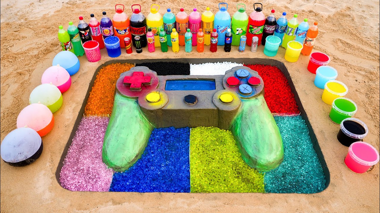 How to make a Gaming Controller with Orbeez, Big Coca Cola, Fanta