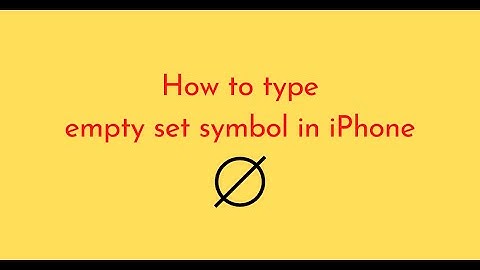 How to type empty set symbol in iPhone