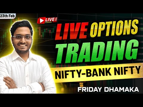 23 February Live Trading | Live Intraday Trading Today | Bank Nifty option trading live Nifty 50