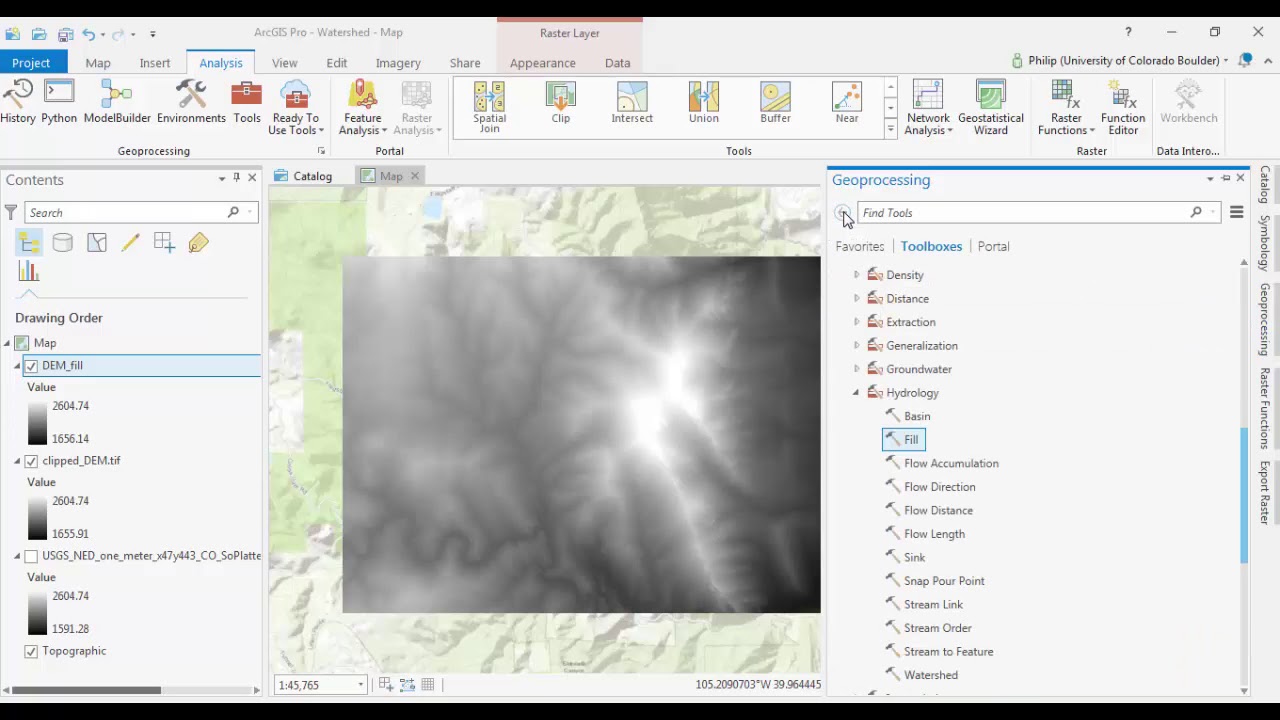 Delineating Drainage Basins in ArcGIS Pro - YouTube