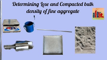 Lose and compacted bulk density of fine aggregate