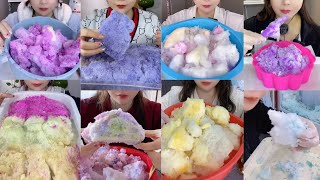 ONLY BITES🔷HER SOLO FLAVOURED MIXED SOFT SQUEAKY CRUNCHY FREEZER FROST EATING COMPILATION🧊