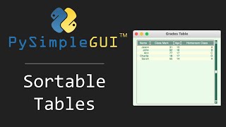 PySimpleGUI - Sortable Tables screenshot 5