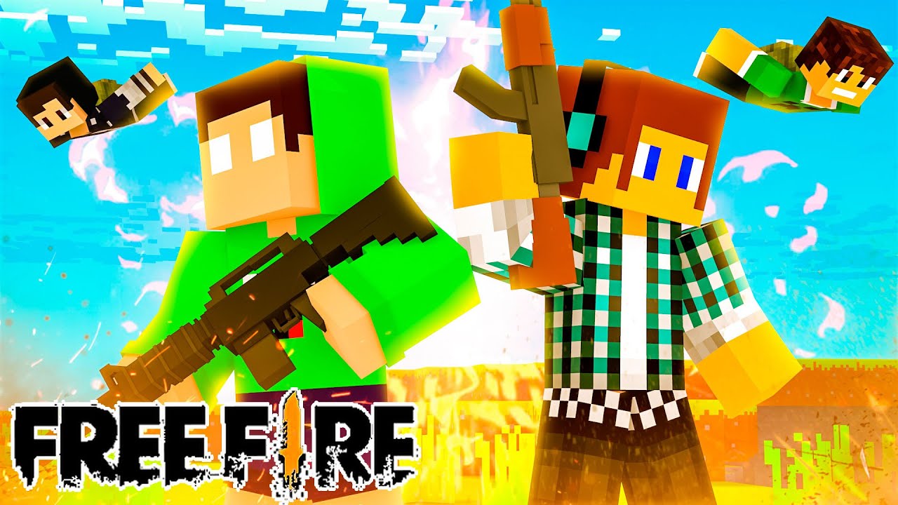 FREE FIRE NO MINECRAFT !! - *INCRÍVEL* 