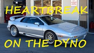 Lotus Esprit V8 on the dyno ... bittersweet.