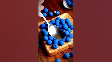 Spreading blueberries on toast ASMR #asmrsounds #oddlysatisfying #asmr #asmrvideo