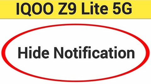 IQOO Z9 Lite 5G me notification hide kaise karen, how to hide notification