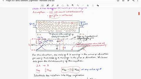 CEE30001 Sem 2 2020 Week 10 - Example 2 - Diffusion with a heterogeneous chemical reaction part 1