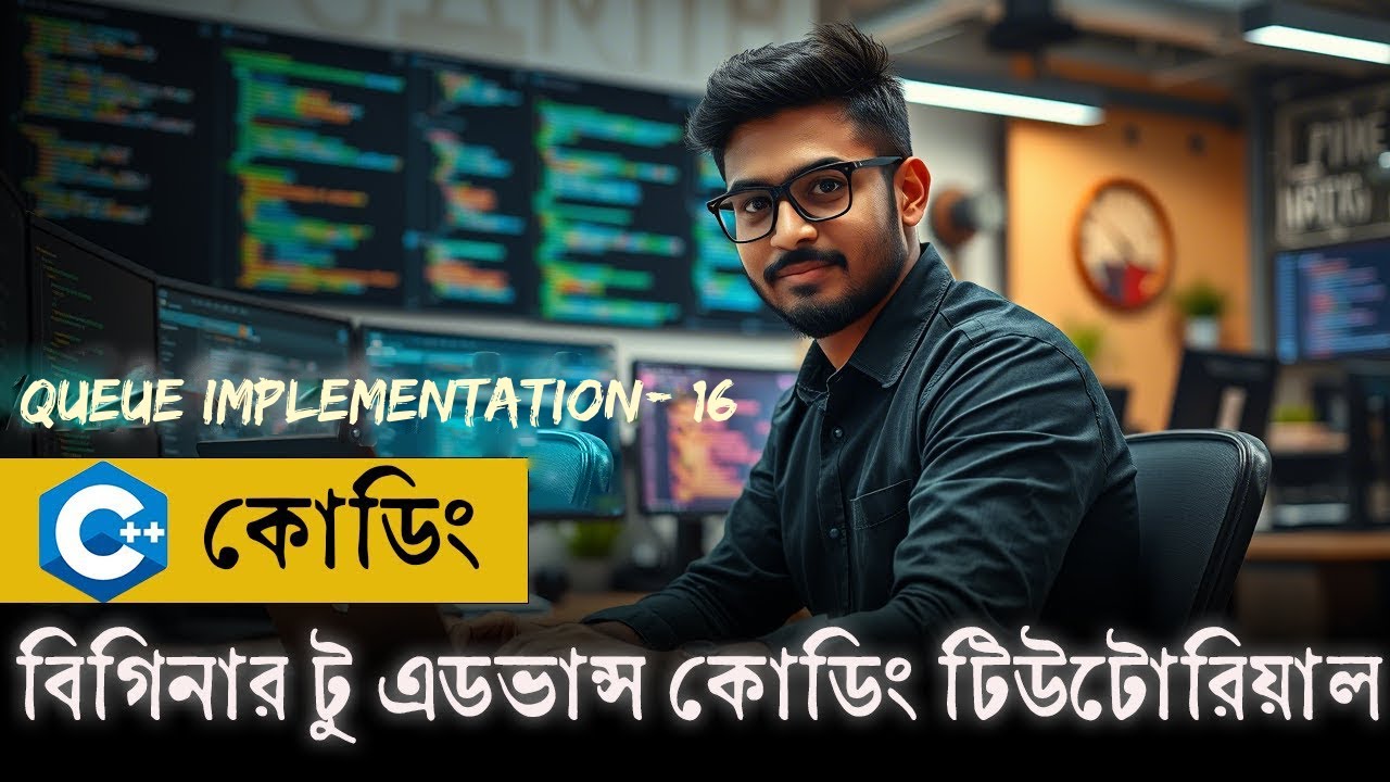 C++ কোডিং টিউটোরিয়াল বাংলা: বিগিনার টু এডভভান্স | Queue Data Structure ...